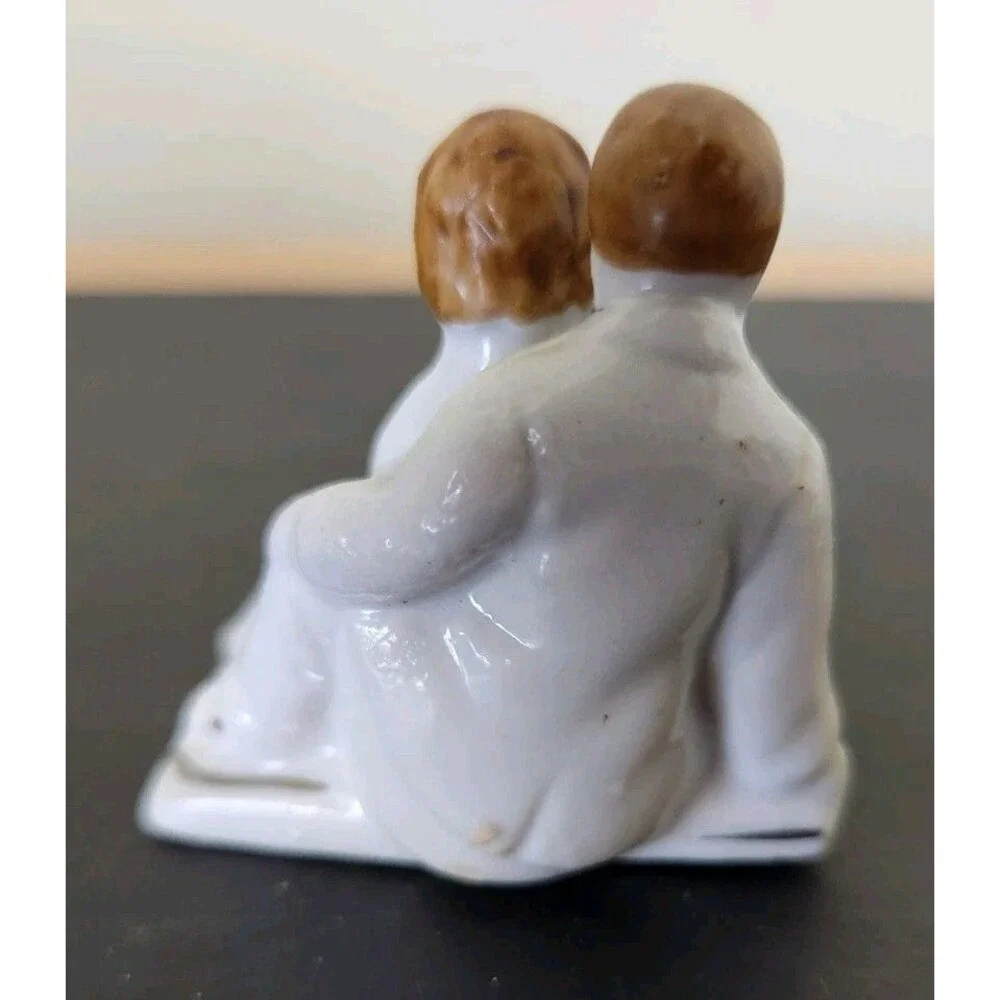 VTG Porcelain Cake Topper Wedding National Supply Co Japan 2 Inch Bride Groom